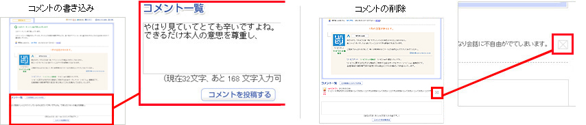 コメントの書き込み・削除